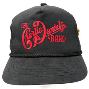 Vntg Charlie Daniel's Band Hat + Metal Concert Pin